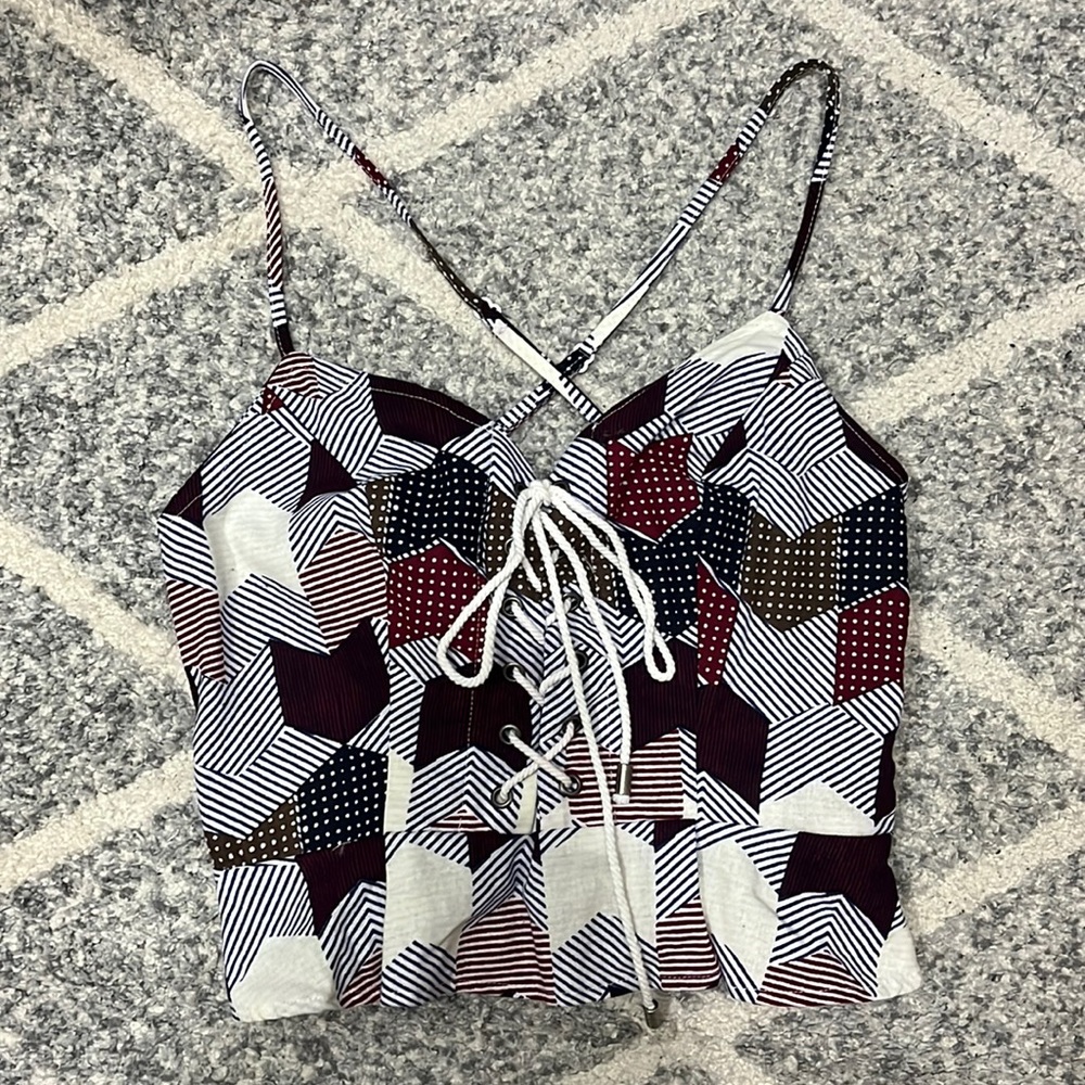 Free people lace up corset tank